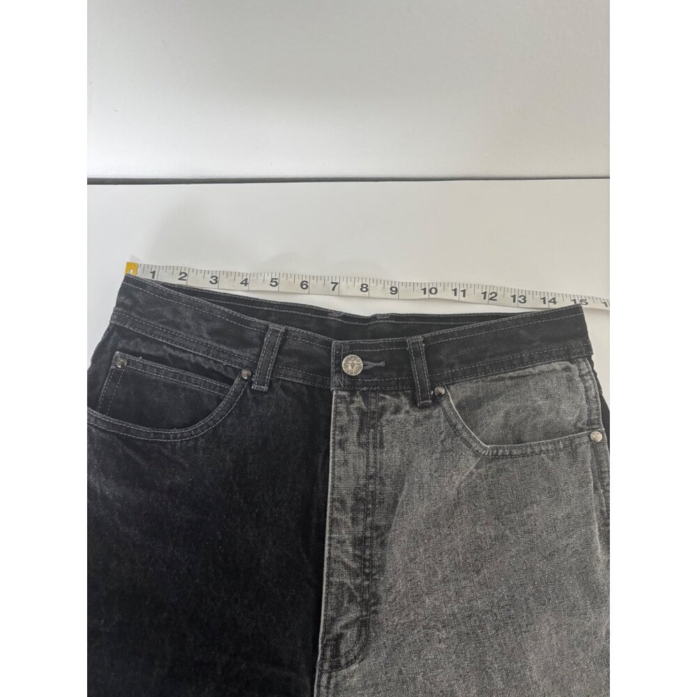 VTG Sergio Valente Jeans 32 Two-Tone High Rise Straight Leg Festival Streetwear - Picture 4 of 16